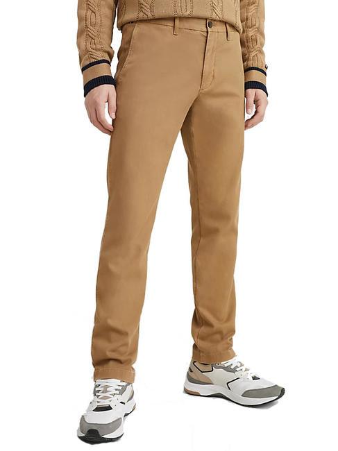 TOMMY HILFIGER DENTON STRAIGHT FIT Pantaloni din bumbac rural kaki - Pantaloni