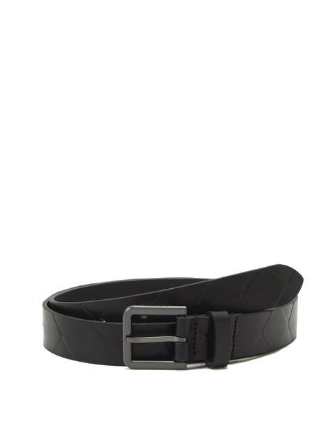 CALVIN KLEIN QUILT SQUARE Curea de piele negru - Curele