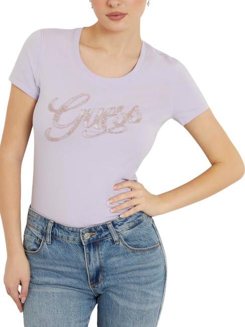 GUESS SCRIPT  Tricou cu maneca scurta liliac deschis nou - tricou