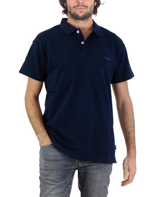 ASPESI BASIC Tricou polo stretch cu maneca scurta marina - maiou Polo