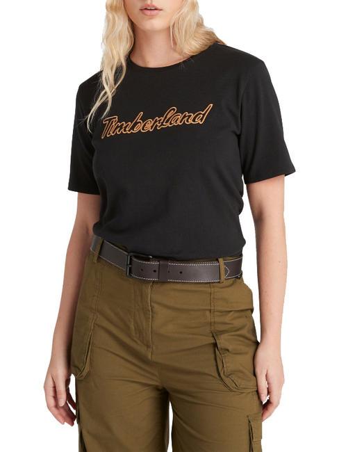 TIMBERLAND LOGO TEXTURE  Tricou din bumbac BLACK - tricou