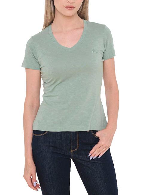 GUESS SLUBBY Tricou cu maneca scurta malibu sage - tricou