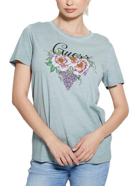 GUESS GRAPE WINE Tricou cu imprimeu malibu sage multi - tricou