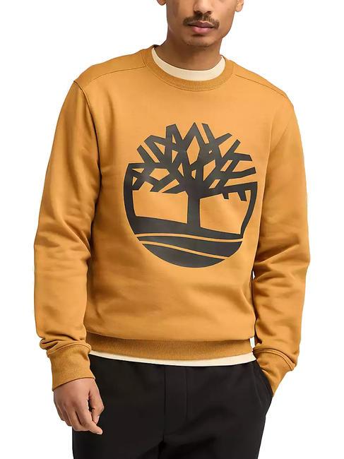 TIMBERLAND TREE LOGO Hanorac cu gât crew cizmă de grâu/negru - hanorace