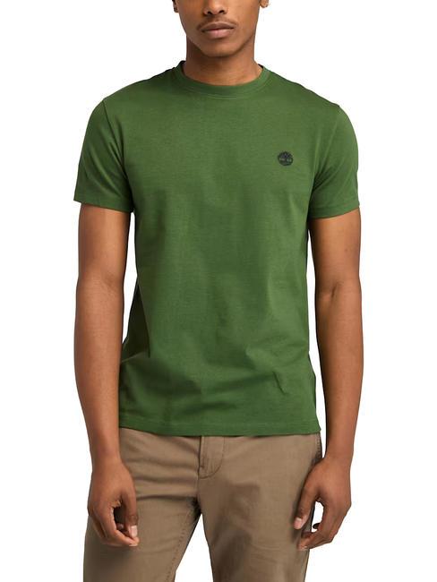 TIMBERLAND SS DUNRIVER CREW Tricou din bumbac negru/verde de pădure - tricou