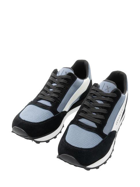 ARMANI EXCHANGE OSAKA Adidași Man negru+albastru - Pantofi bărbați