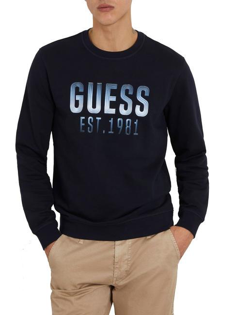 GUESS BEAU Hanorac cu gât crew smartblue - hanorace