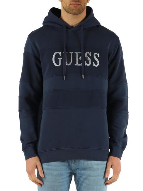 GUESS INSERTED Hanorac cu logo cu glugă smartblue - hanorace