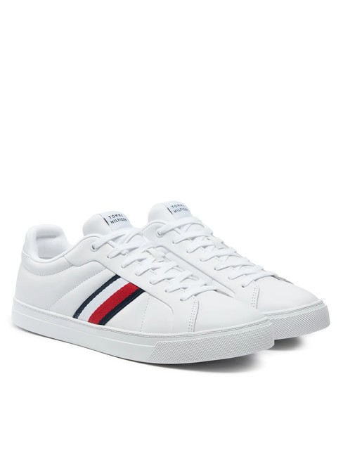 TOMMY HILFIGER ICON COURT STRIPES Tenisi din piele alb - Pantofi bărbați