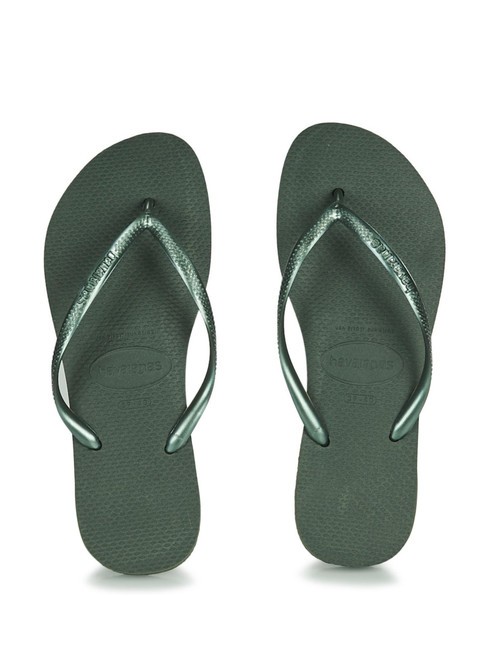 HAVAIANAS flip flops SLIM olivegreen - Pantofi femei