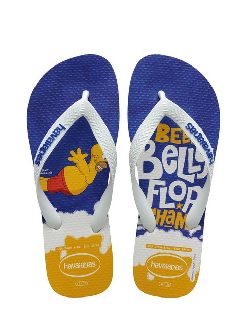 HAVAIANAS SIMPSONS Papuci flip-flop alb/alb/steaua albastră/steaua albastră - Pantofi unisex