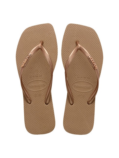 HAVAIANAS SQUARE LOGO Papuci flip-flop Rosegold - Pantofi femei