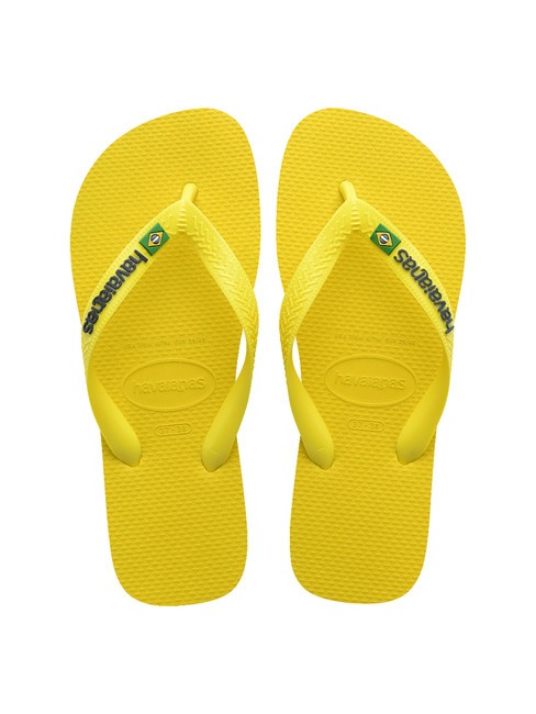 HAVAIANAS BRASIL LOGO NEON Papuci flip-flop galben citrice/galben citrice - Pantofi unisex