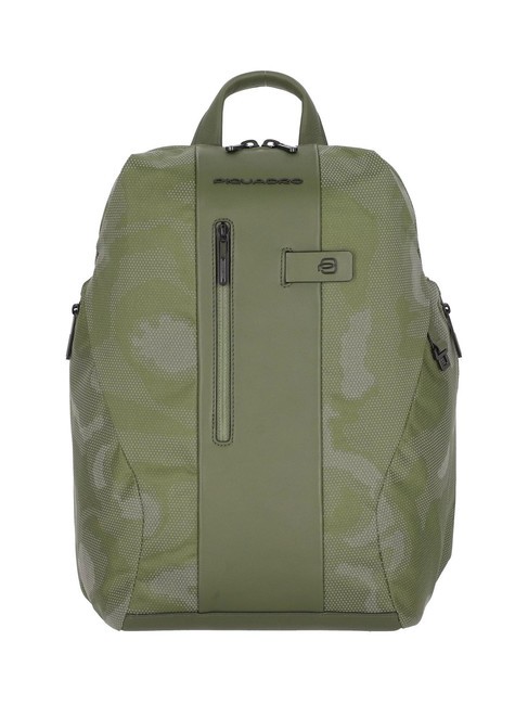 PIQUADRO BRIEF 2 rucsac pentru laptop 14" camuflaj verde reflectat - Rucsacuri pentru laptop