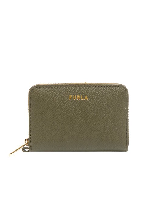 FURLA GARDENIA Portofel din piele mic cu fermoar salvie - Portofele femei