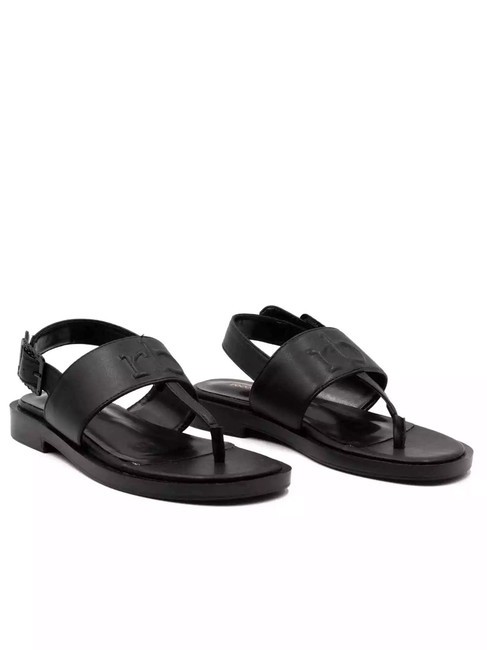 ROCCOBAROCCO RB Sandale flip-flop cu slingback negru - Pantofi femei