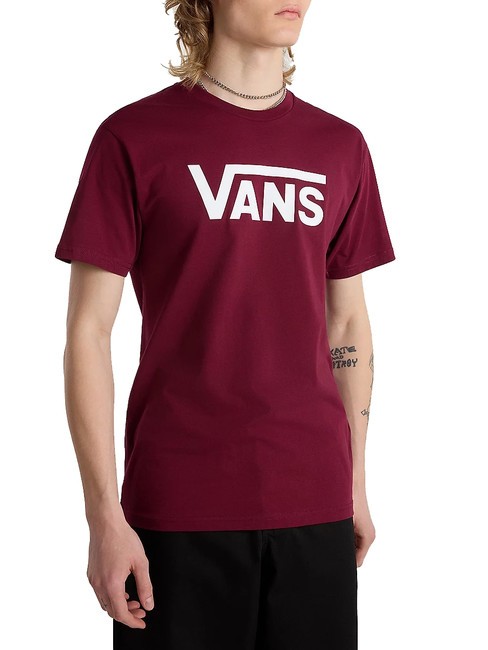 VANS CLASSIC Tricou din bumbac cu maneca scurta visiniu/alb - tricou