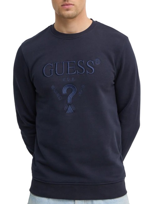 GUESS BEAU Hanorac cu gât crew smartblue - hanorace