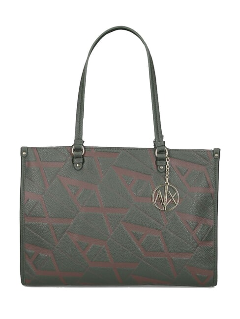 ARMANI EXCHANGE A|X MONOGRAM Geantă shopper de umăr absint/lichior închis la culoare - Genți femei