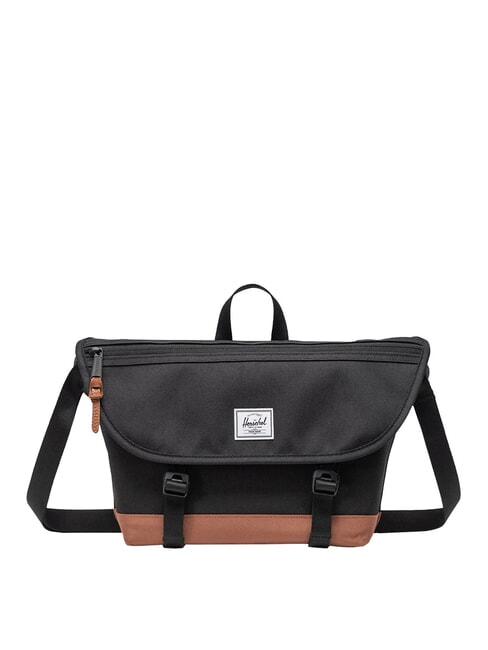 HERSCHEL COVE Dosar Messenger, PC de 15,6 inchi negru/maro şa - Serviete birou