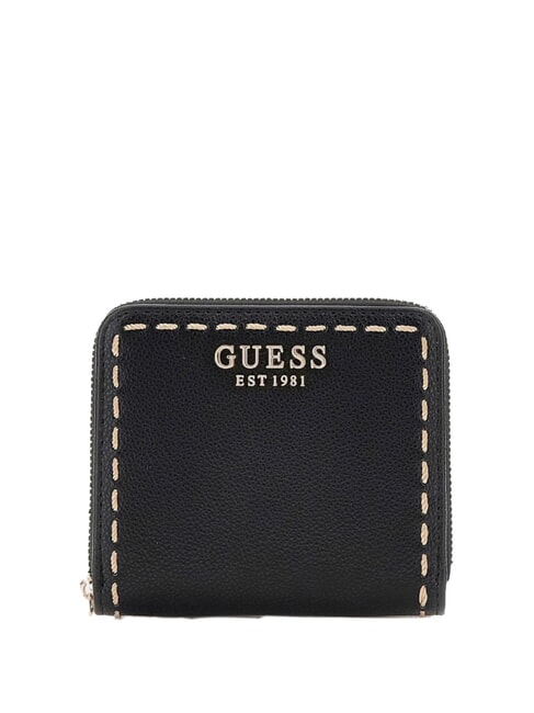 GUESS NASTRA Portofel mic cu fermoar BLACK - Portofele femei